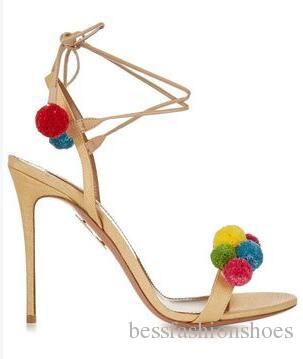 Red Yellow White Jeans Cloth High Heels Runway Sandals Shoes Women Colored Wool Balls Lace Up Ankle Tied Gladiator Sandals Women Sandalias, Black
Red Yellow White Jeans Cloth High Heels Runway Sandals Shoes Women Colored Wool Balls Lace Up Ankle Tied Gladiator Sandals Women Sandalias, Black