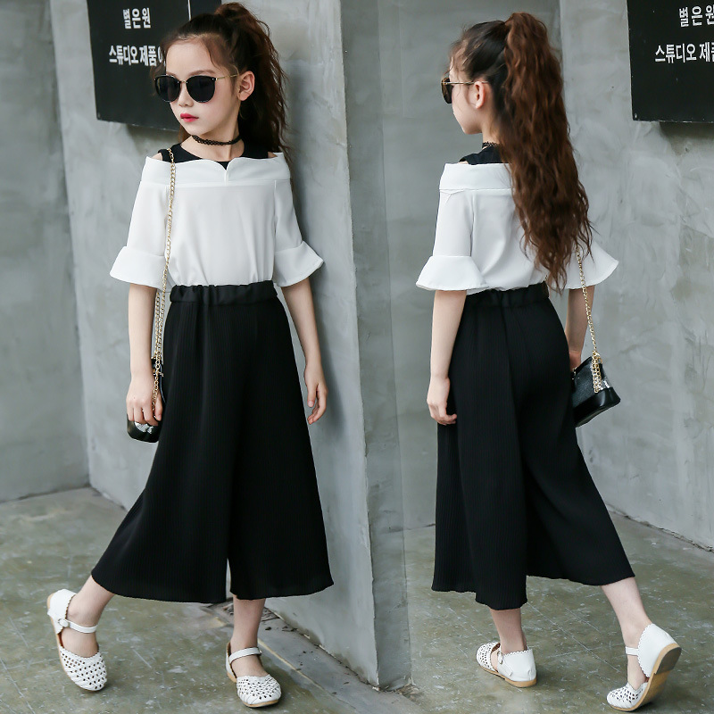2020 Summer Kids Girls Clothing Sets T-shirt + Wide Leg Pants Suits Children Baby Girl Clothes Outfits 5 6 7 8 9 10 12 Years
2020 Summer Kids Girls Clothing Sets T-shirt + Wide Leg Pants Suits Children Baby Girl Clothes Outfits 5 6 7 8 9 10 12 Years