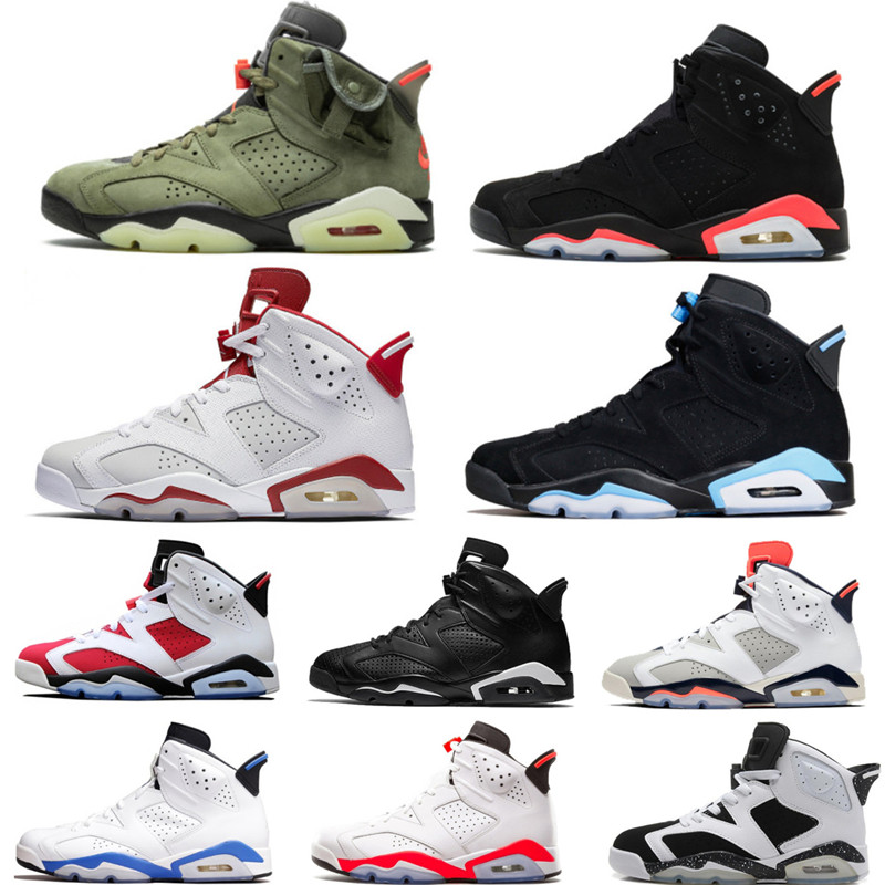 Travis Scotts X 6 Medium Olive 6s Men Basketball shoes UNC Tinker Black Infrared Cactus Jack Sport Blue Oregon Mens sports sneaker 7-13, White;red
Travis Scotts X 6 Medium Olive 6s Men Basketball shoes UNC Tinker Black Infrared Cactus Jack Sport Blue Oregon Mens sports sneaker 7-13, White;red