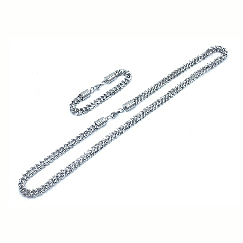 Chains Double Cuban Link Necklaces Stainless Steel For Men Women Square Bracelet Necklace Jewelry Gifts 7MM
Chains Double Cuban Link Necklaces Stainless Steel For Men Women Square Bracelet Necklace Jewelry Gifts 7MM