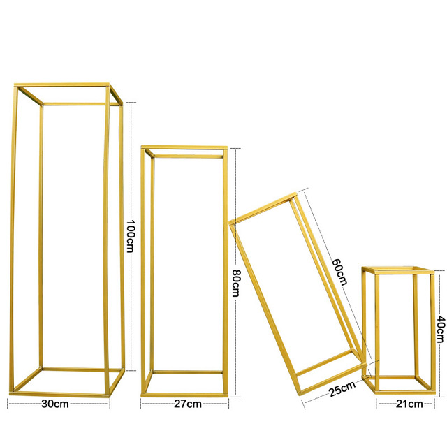 new style Wedding Metal Gold Color Flower Vase Column Stand for Wedding Centerpiece Decoration 10 pcs/lots