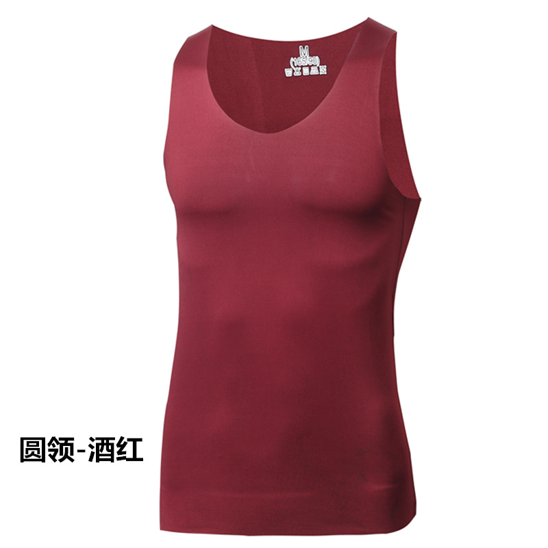 Men Running Vest Sleeveless Shirt Summer Slim Tank L-5XL Men Sport Vest Top New Workout Training Man Singlet ice silk undershirt