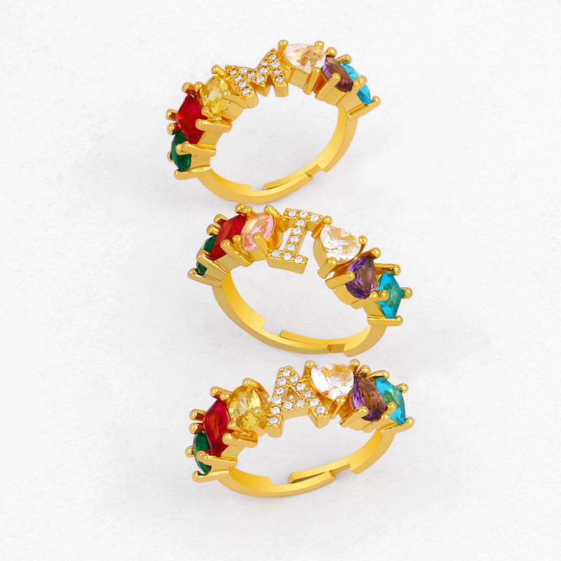Cluster Rings 1pc A-Z 26 Initial Letter Ring Rainbow CZ Crystal Midi For Women Girls Party Wedding Jewelry Adjustable Personalized
Cluster Rings 1pc A-Z 26 Initial Letter Ring Rainbow CZ Crystal Midi For Women Girls Party Wedding Jewelry Adjustable Personalized