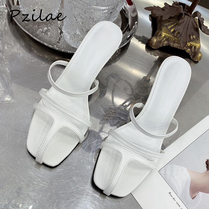 Pzilae 2020 fashion ladies dress shoes women slides casual square toe narrow band sexy sandals women slip on high heel sandals, Black
Pzilae 2020 fashion ladies dress shoes women slides casual square toe narrow band sexy sandals women slip on high heel sandals, Black