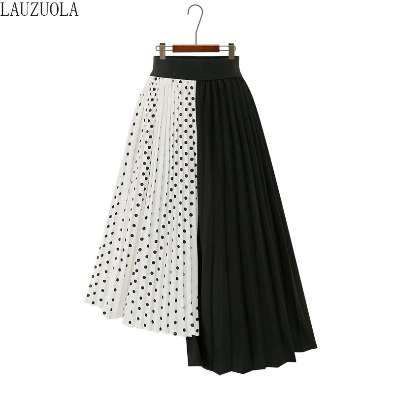 Asymmetrical Polka Dot Pleated Skirt Plus size Women Summer Fashion Patchwork High Waist Midi Skirts Chiffon 2020 Streetwear 4XL, Black
Asymmetrical Polka Dot Pleated Skirt Plus size Women Summer Fashion Patchwork High Waist Midi Skirts Chiffon 2020 Streetwear 4XL, Black