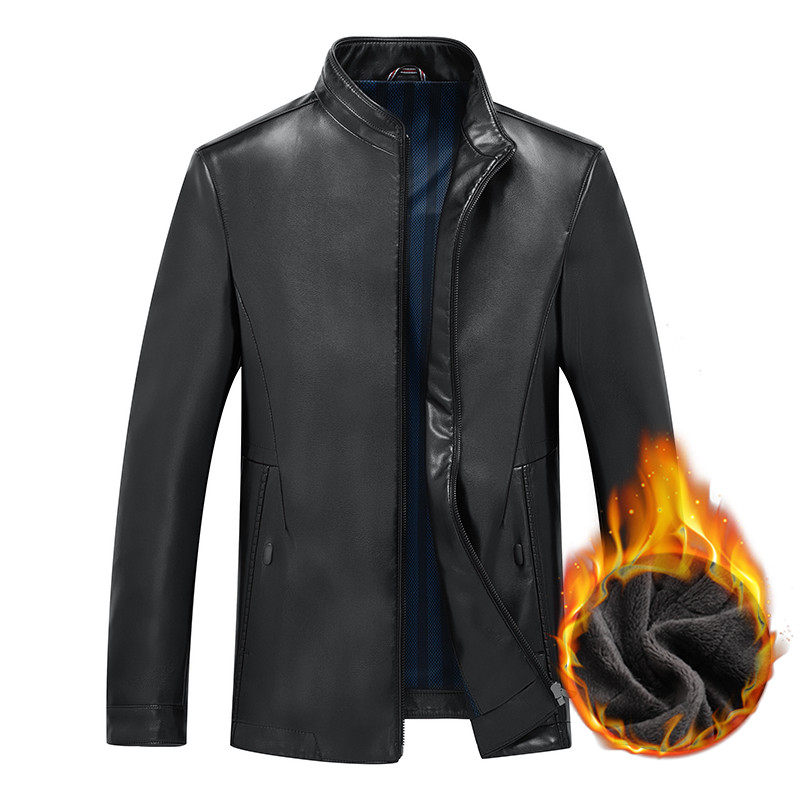 Winter Plus Velvet Leather Jacket Men Large Size 5XL Stand Collar Leather Jacket Men Casual Warm Cotton Liner Coats, Brown
Winter Plus Velvet Leather Jacket Men Large Size 5XL Stand Collar Leather Jacket Men Casual Warm Cotton Liner Coats, Brown