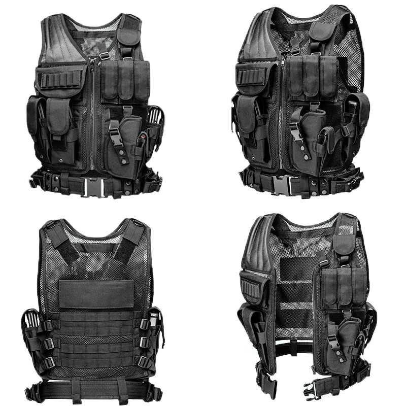 Men Tactical Vest Paintball Camouflage Molle Vests Assault Combat Shooting Hunting Vest with Gun Holster, Tan
Men Tactical Vest Paintball Camouflage Molle Vests Assault Combat Shooting Hunting Vest with Gun Holster, Tan