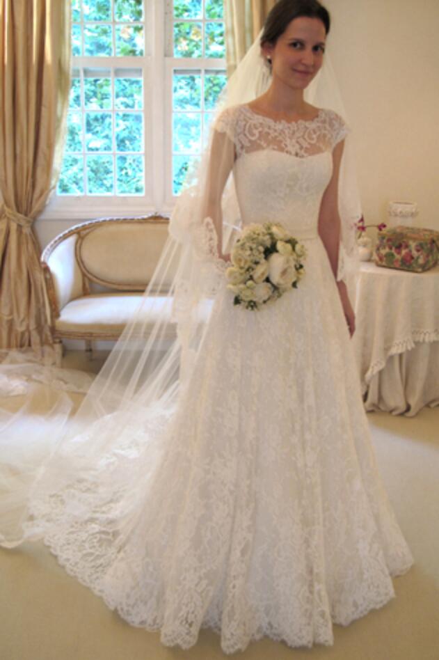 2019 Modest Wedding Dresses Lace Appliqued A Line Cap Sleeves Jewel Bohemian Wedding Dress Vestidos De Novia Plus Size Country Bridal Gowns