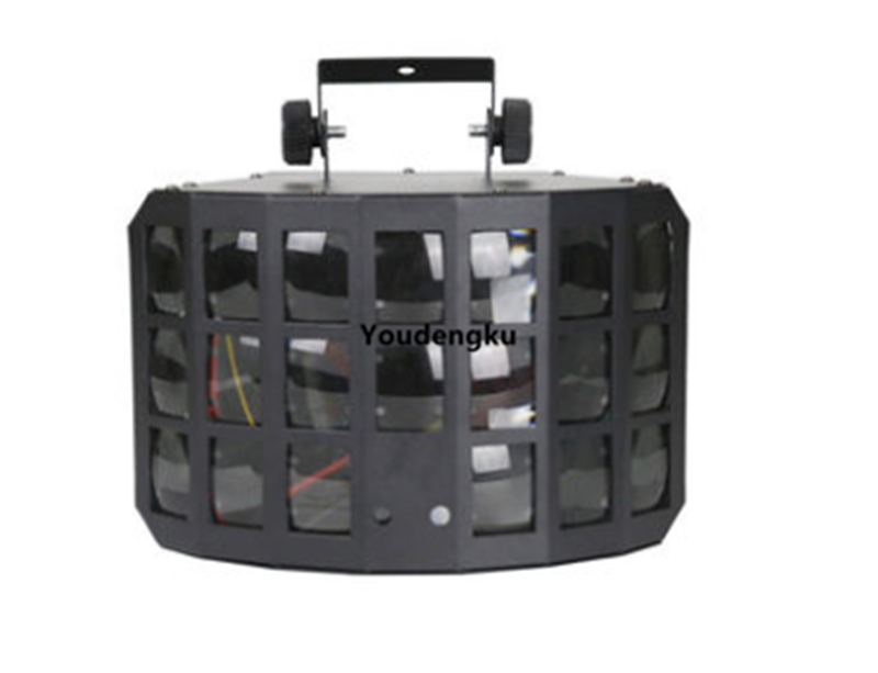 2 pcs Cheap DJ disco party colorful 2x12w rgbw Mini LED Three panel Multi Colored Butterfly laser Lighting with remote control