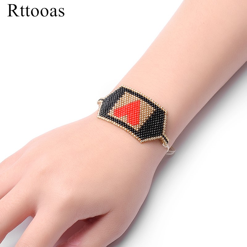 Charm Bracelets Rttooas MIYUKI Gold Heart Bracelet For Women Handmade Woven Pulseras Mujer Moda 2021 Fashion Jewelry
Charm Bracelets Rttooas MIYUKI Gold Heart Bracelet For Women Handmade Woven Pulseras Mujer Moda 2021 Fashion Jewelry