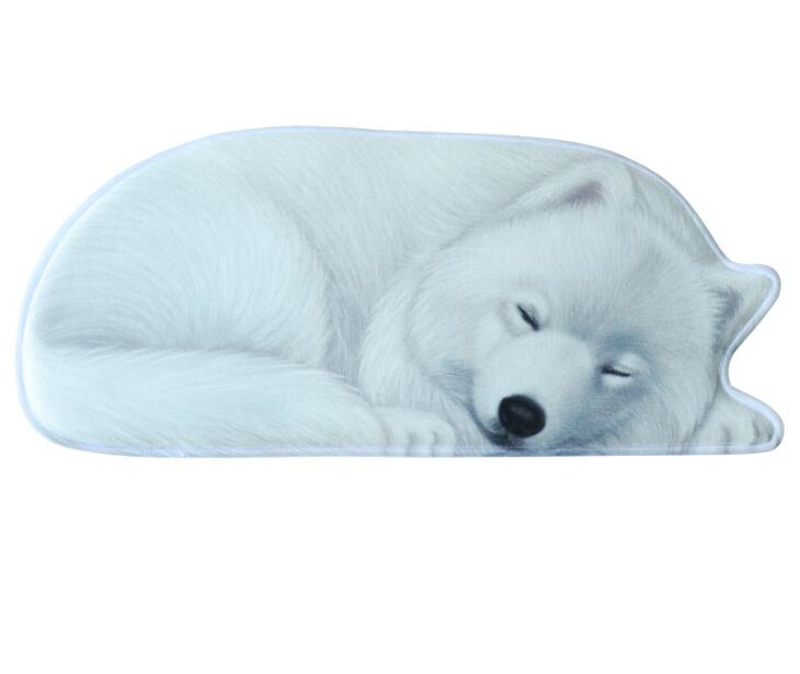 3D Dog Carpet Animal Printed Carpets Anti-slip Floor Mat Kitchen Bath Mat Carpets Bath Mat Absorb Dry Bathroom Carpet