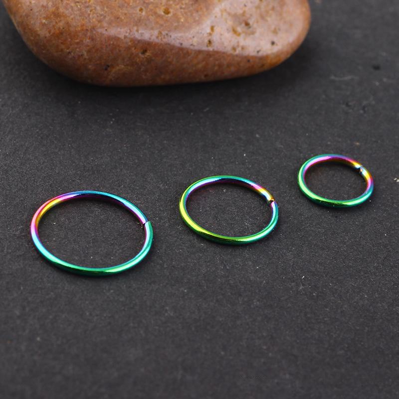 Stainless Hoop Nose Ring And Stud Cartilage Hoop Septum Tragus Piercing Earring Body Jewelry 20G Mix 100pcs 6/8/10mm
