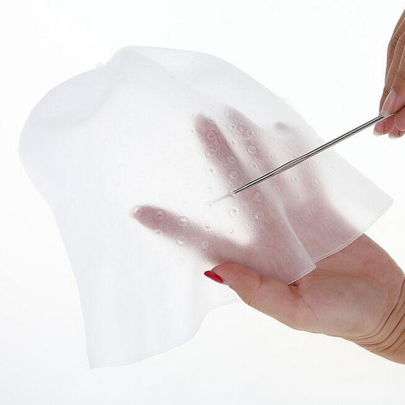 Professional Silicone Reusable Colouring Highlighting Dye Frosting Tipping With Needle Transparent Hair Dyeing Cap Tool Gorro Para Tenir El Cabello Co
