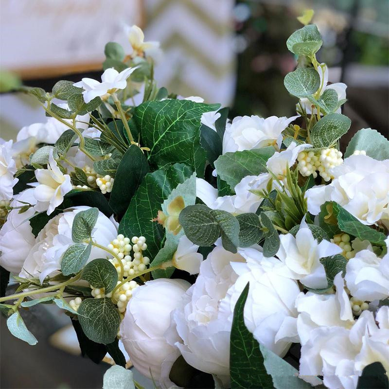 100X25cm Long Artificial arch flower row table Flower Silk Flower with Foam frame runner centerpiece Wedding decorative backdrop