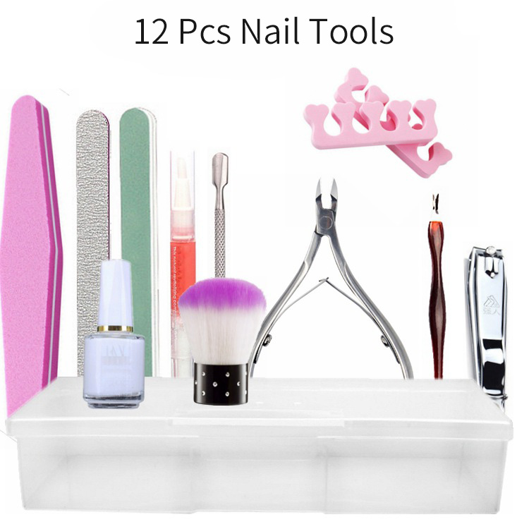 NOQ 12Pcs/Sets Nail Art Tool Nail Clipper Sponge File Nails Brush Dead Skin Remover Storage Box For Salon Manicure Tools
NOQ 12Pcs/Sets Nail Art Tool Nail Clipper Sponge File Nails Brush Dead Skin Remover Storage Box For Salon Manicure Tools