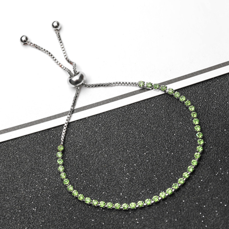 Fashion crystal ladies bracelet light micro-inlaid zircon bracelet female simple adjustable hand Party Jewelry Adjustable Bracelet For Women