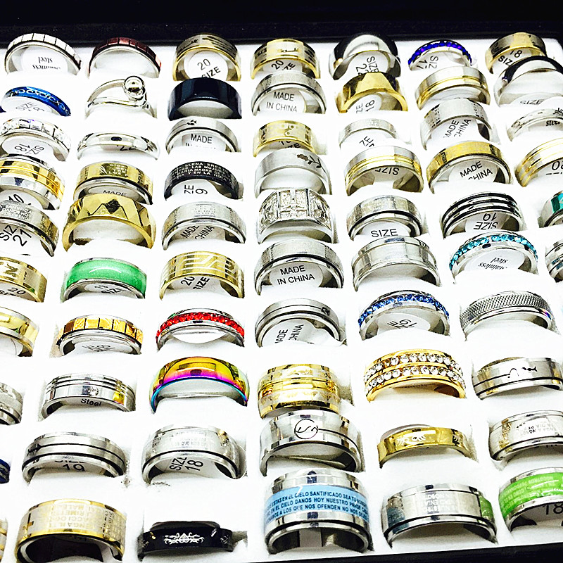 wholesale lots bulk 100pcs women rings set stainless steel gold silver couple black ring men jewelry gift wedding band party dropshipping
wholesale lots bulk 100pcs women rings set stainless steel gold silver couple black ring men jewelry gift wedding band party dropshipping