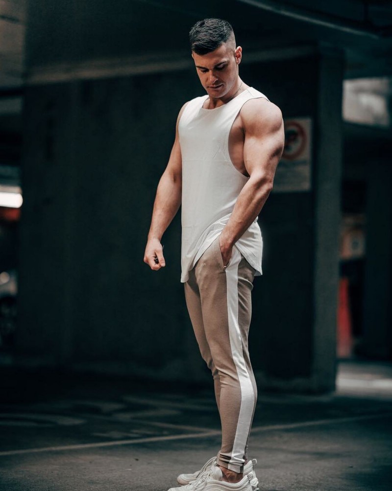 Alphalete Brand Autumn Winter Fitness Men Gyms Pants Fashion Cotton Pencil Pants Bodybuilding Trousers High Quality Jogger