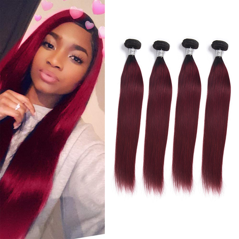 Brazilian Virgin Hair Extensions 4 Bundles 1b 99j Straight 100% Human Hair Double Wefts 4 Pieces/lot 1B/99J Ombre Two Tones Color
Brazilian Virgin Hair Extensions 4 Bundles 1b 99j Straight 100% Human Hair Double Wefts 4 Pieces/lot 1B/99J Ombre Two Tones Color