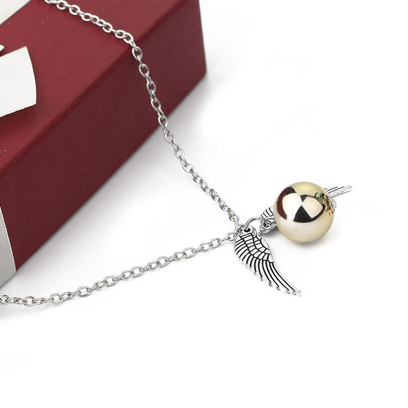 Pretty Choker Ball Pendant Necklace elegant Movie Accessories Gift Golden Snitch Necklaces Vintage Gold Color Ball Wings Feather Necklace
Pretty Choker Ball Pendant Necklace elegant Movie Accessories Gift Golden Snitch Necklaces Vintage Gold Color Ball Wings Feather Necklace