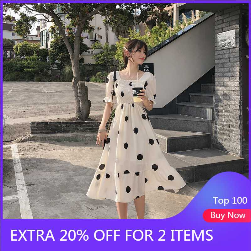 MISHOW Women Summer Beach Chiffon Dress Dot 2020 New Korean Boho Dresses For Girls Slim High Waist Female Vestidos MX19B1384, White
MISHOW Women Summer Beach Chiffon Dress Dot 2020 New Korean Boho Dresses For Girls Slim High Waist Female Vestidos MX19B1384, White