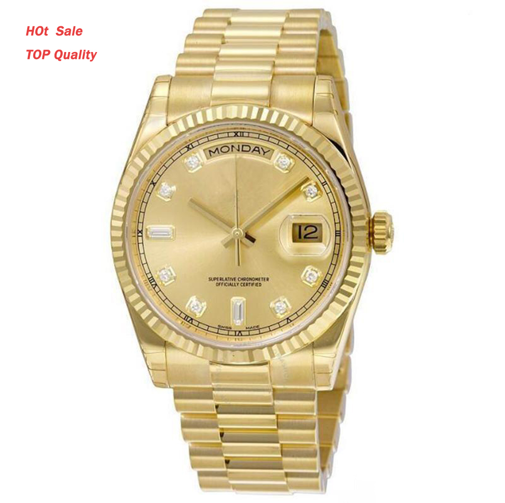 HOt Sale Top Quality Luxury watch DAY DATE mechanical glide smooth 40MM/36MM mens Gold watch Stainless steel bezel strap Wristwatches, 09
HOt Sale Top Quality Luxury watch DAY DATE mechanical glide smooth 40MM/36MM mens Gold watch Stainless steel bezel strap Wristwatches, 09