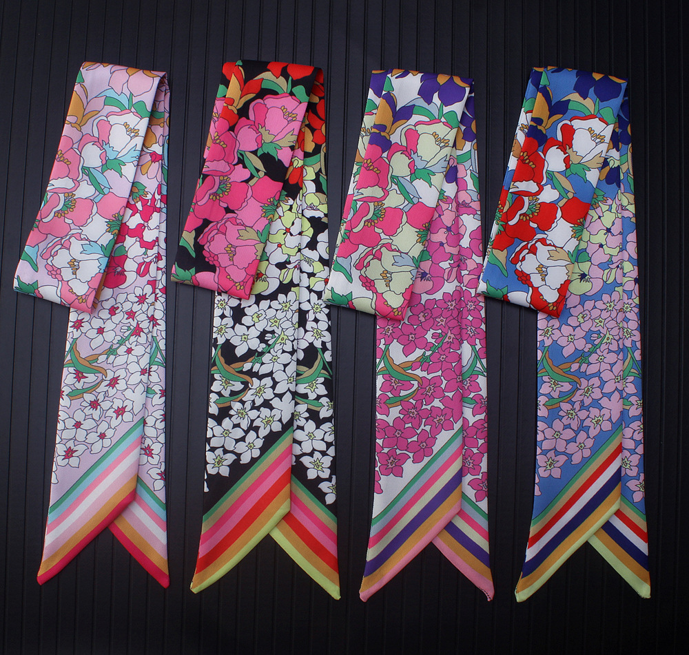 New Japan and South Korea Small Floral Print Bandage Scarf Variety Stripe Simulation Silk Scarf Ladies Small Ribbon Headband, Blue;gray
New Japan and South Korea Small Floral Print Bandage Scarf Variety Stripe Simulation Silk Scarf Ladies Small Ribbon Headband, Blue;gray