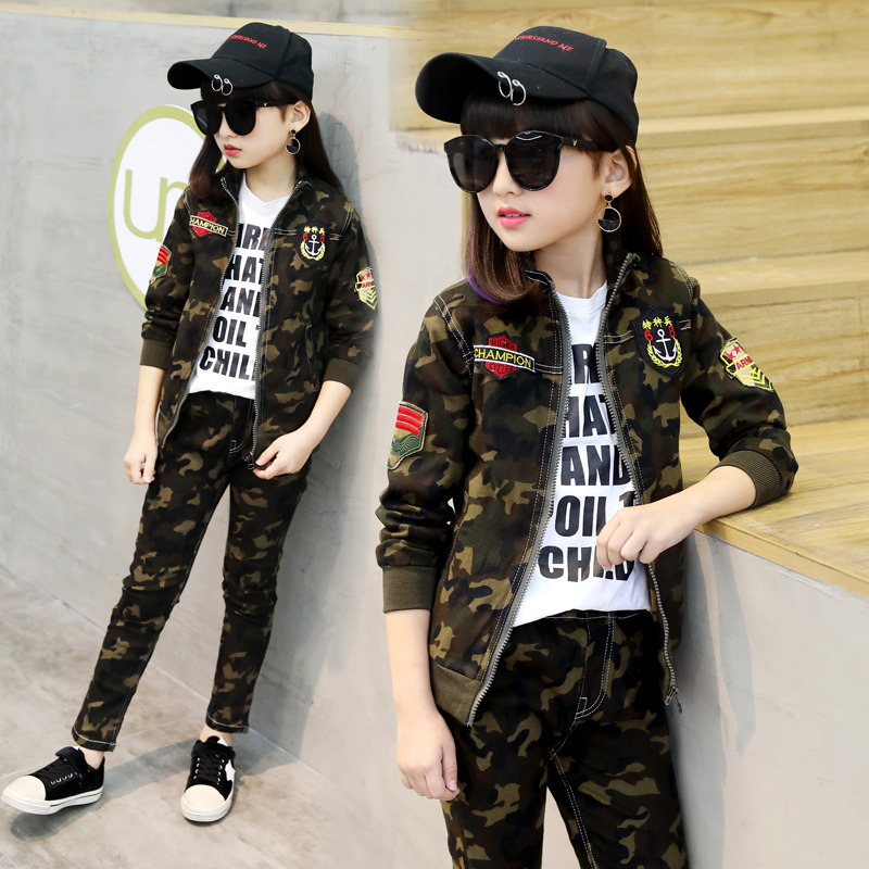 Children's Clothing Spring and Autumn Girls Jacket Sports Pants Boys Camouflage Coat Casual Trousers Sports Clothes Suit Zipper Shirt 2 Sets, Multi
Children's Clothing Spring and Autumn Girls Jacket Sports Pants Boys Camouflage Coat Casual Trousers Sports Clothes Suit Zipper Shirt 2 Sets, Multi