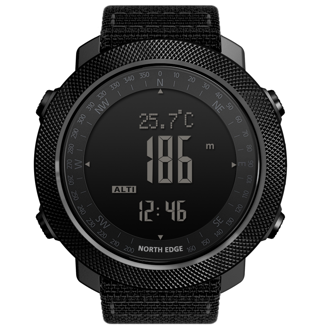 NORTH EDGE Men's sport Digital watch Hours Running Swimming Military Army watches Altimeter Barometer Compass waterproof 50m CJ191213