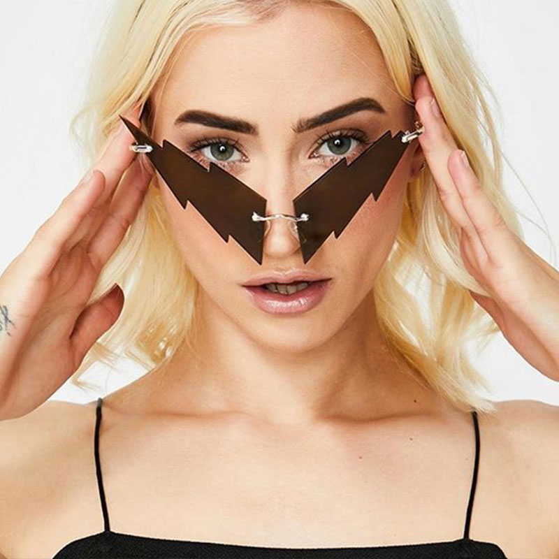 sunglasses women men rimless oversize cat eye sun glasses 2020 narrow cateye mirror shades female streetwear, White;black
sunglasses women men rimless oversize cat eye sun glasses 2020 narrow cateye mirror shades female streetwear, White;black