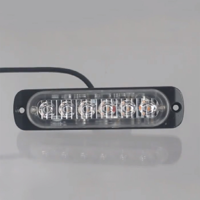 The New 6 Lights Ultra Thin Warning Light Motorcycle Pickup Strobes Lamp 12-24v Universal Ultra-Thin Strobe Lamps 6LED