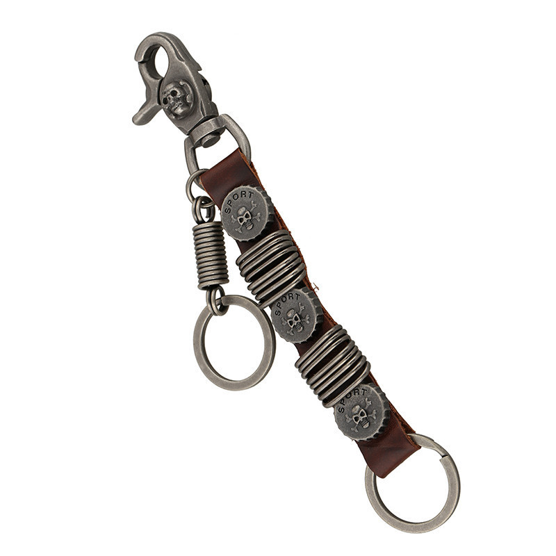 Retro Metal Letter Keychain Buckle Leather Keychain Punk Leather Car Key Chain Skull Keyholder Auto Keychains
Retro Metal Letter Keychain Buckle Leather Keychain Punk Leather Car Key Chain Skull Keyholder Auto Keychains