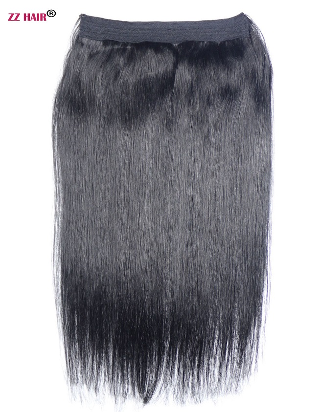 16"-28" One Piece Set 120g 100% Brazilian Remy Flip Human Hair Extensions Fish Line No Clips Natural Straight
