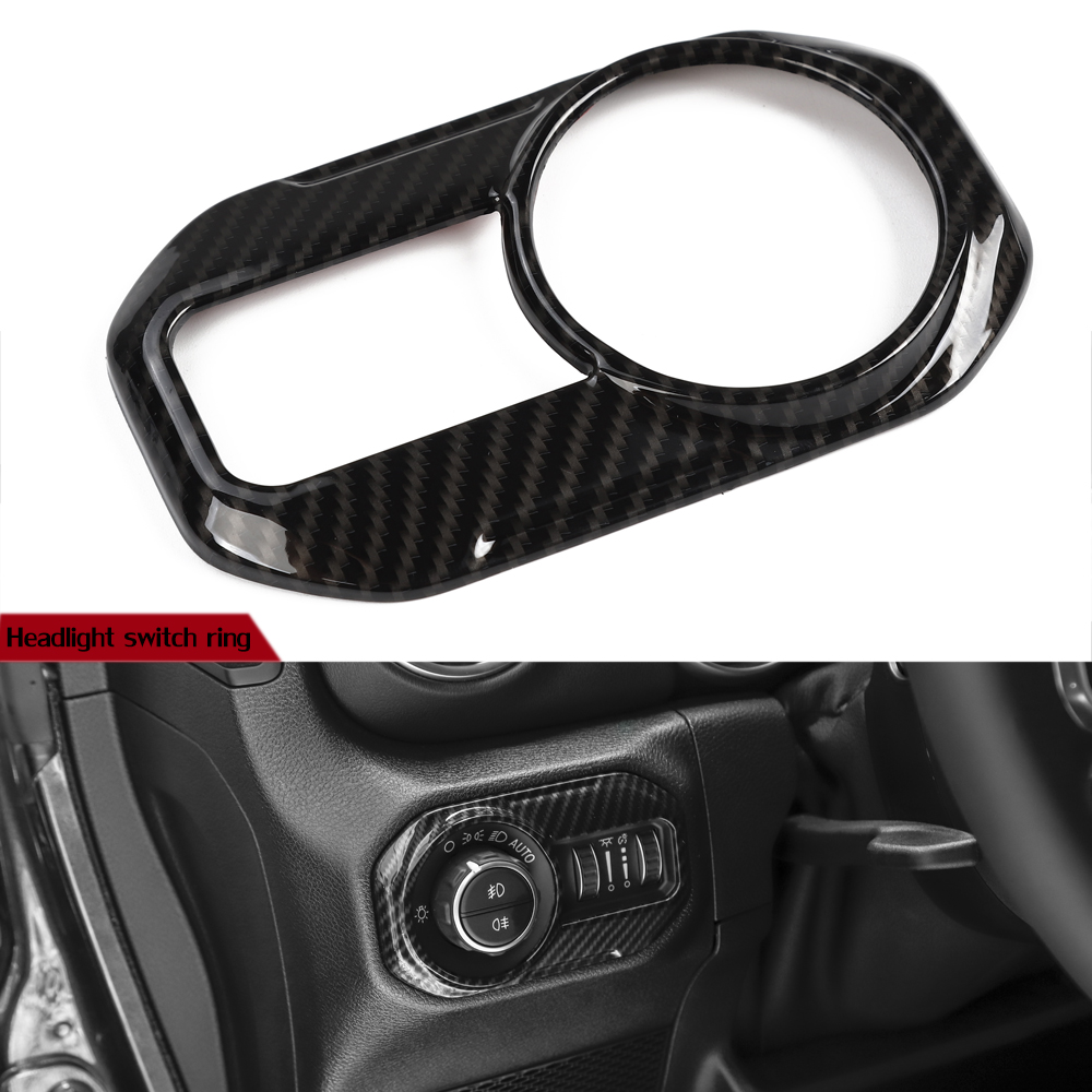 Carbon Fiber ABS Interior Kit Accessories Decoration Cover Trim For Jeep Wrangler JL 18+ 23pc Interior Accessories