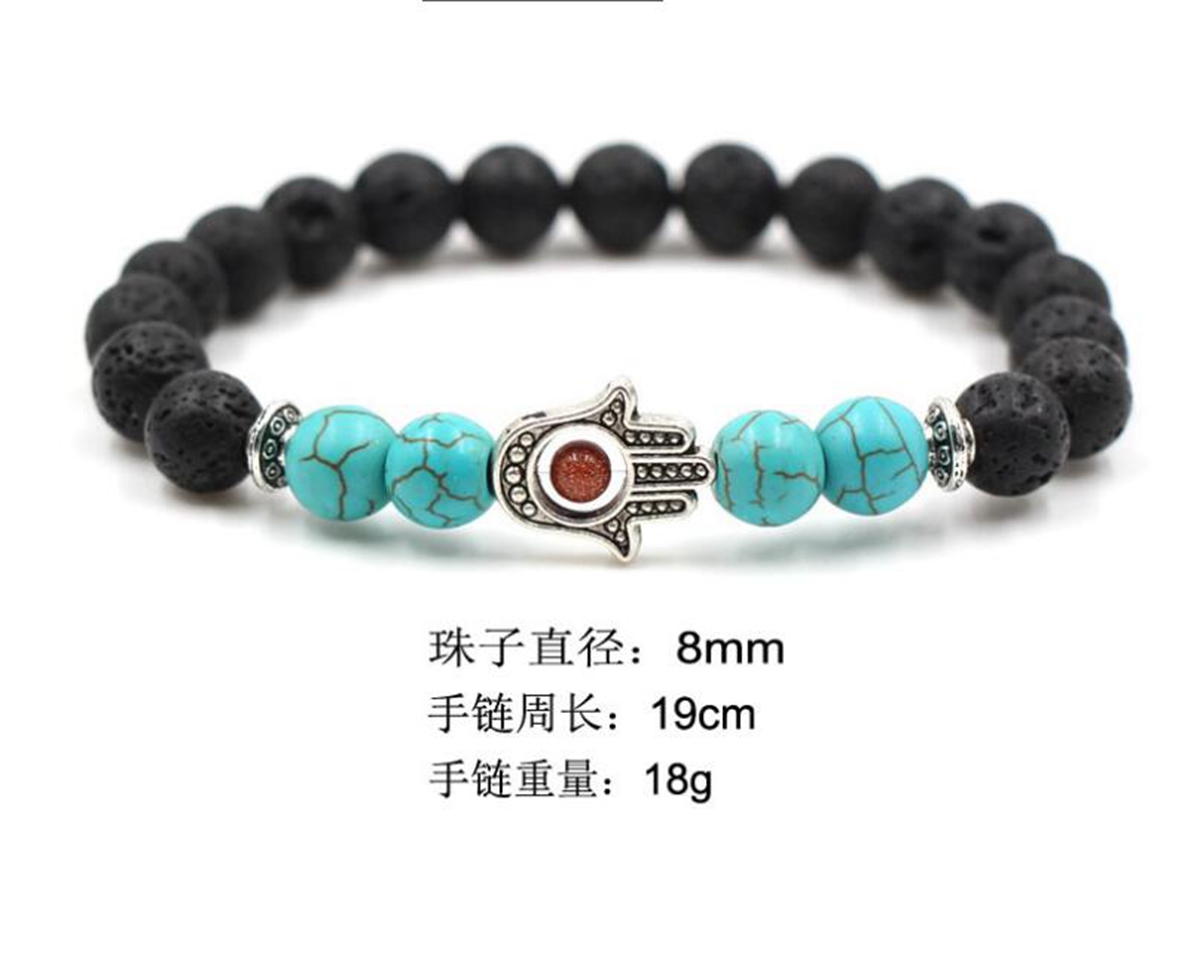 Maya Bracelet Charm Marble Beaded Bracelet Eye Beads Lava Beads Cure Energy Aura Gifts
