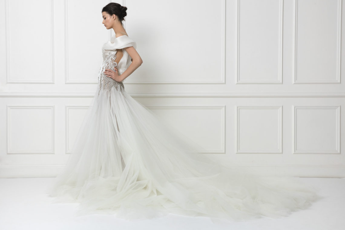 2020 Boho Mermaid Wedding Dresses Off Shoulder Beaded Sleevelss Beach Bridal Gown Sheer Back Ruffle Sweep Train Vestidos De Novia