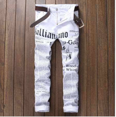 Hot Men's John Males Galliano Top Quality Punk Rock Nightclub DS DJ Newspaper printed pattern Slim Jeans Motorcycle Jeans
Hot Men's John Males Galliano Top Quality Punk Rock Nightclub DS DJ Newspaper printed pattern Slim Jeans Motorcycle Jeans