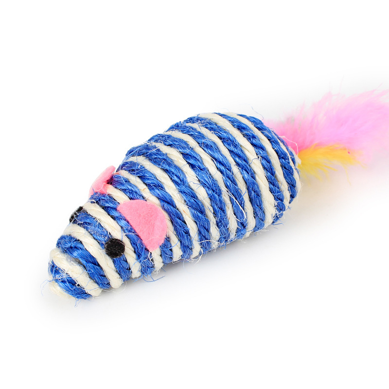 Mice Cute Fun Sisal Cat Chew Interactive Pet Rope Mouse Playing Toy Kitten Teaser Toys