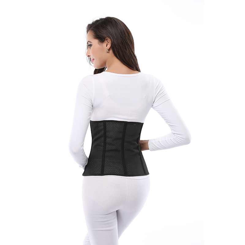 Short Torso 9pc-Steel Boned Mesh Underbust Waist Training Latex Corset for Weight Loss Cincher Shaper Women Postpartum Recovery 3XS-6XL