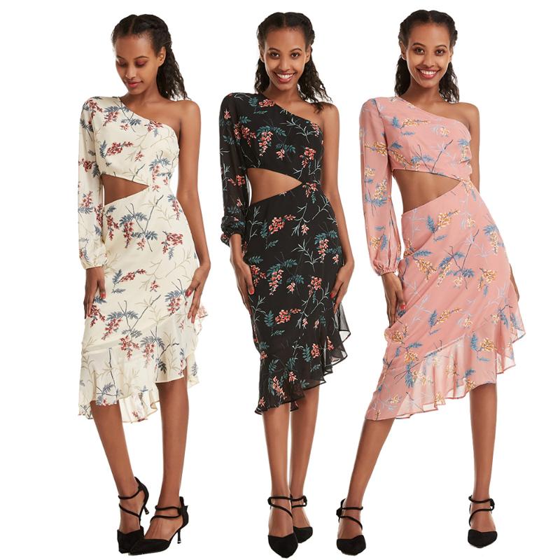 New Summer Women Floral Print Bodycon Dress One Shoulder Ruffled Party Dresses Boho Irregular Beach Holiday Sundress Vestidos, Beige
New Summer Women Floral Print Bodycon Dress One Shoulder Ruffled Party Dresses Boho Irregular Beach Holiday Sundress Vestidos, Beige