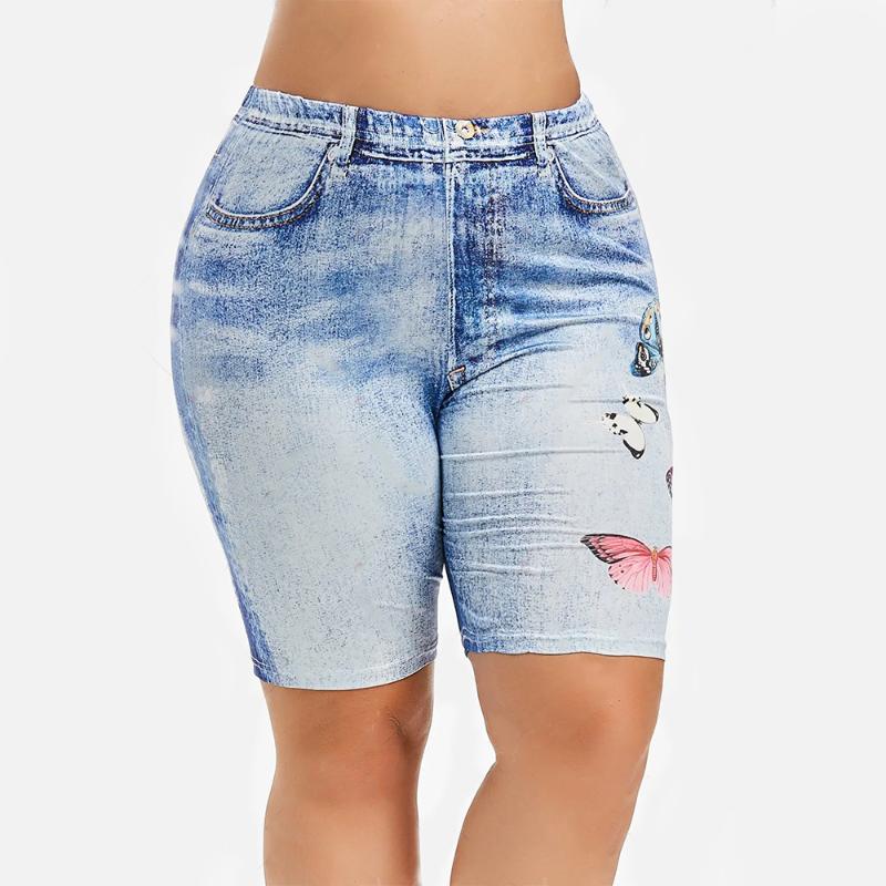 Women Oversized Printed Stretch Skinny Denim Shorts Casual Print High Waist Zipper Jeans Jegging Female Pants, Blue
Women Oversized Printed Stretch Skinny Denim Shorts Casual Print High Waist Zipper Jeans Jegging Female Pants, Blue