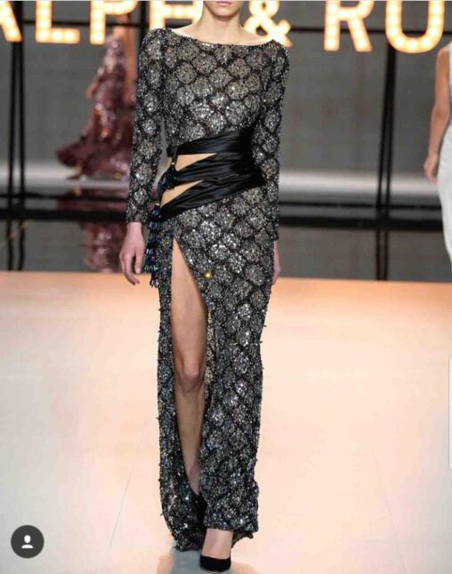 Evening dress Youself aljasmi Bodycon Dresses Slash Neck Sheath Ankle Length Rhinestone Panelled Split The waist hollow-out decorative, Same with picture
Evening dress Youself aljasmi Bodycon Dresses Slash Neck Sheath Ankle Length Rhinestone Panelled Split The waist hollow-out decorative, Same with picture