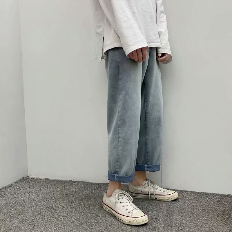 Tide Brand New Jeans Men' Straight Loose Korean Trend Wild Wide Leg Pants Pants Light Color, K166wk-light blue
Tide Brand New Jeans Men' Straight Loose Korean Trend Wild Wide Leg Pants Pants Light Color, K166wk-light blue
