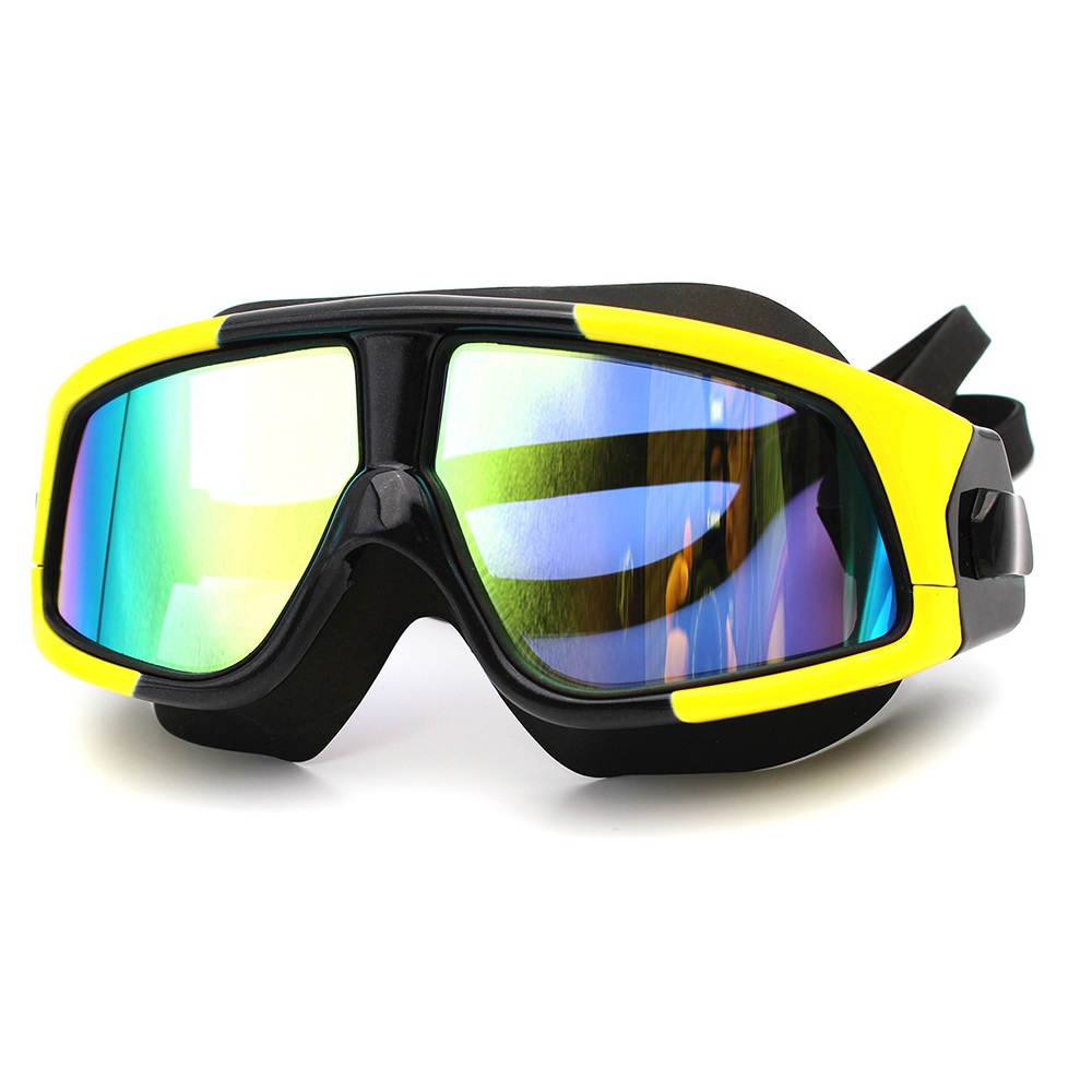Goggles Swimming Goggles Comfortable Silicone Large Frame Swim Glasses Anti-Fog UV Men Women Swim Mask Waterproof Water Sports286C