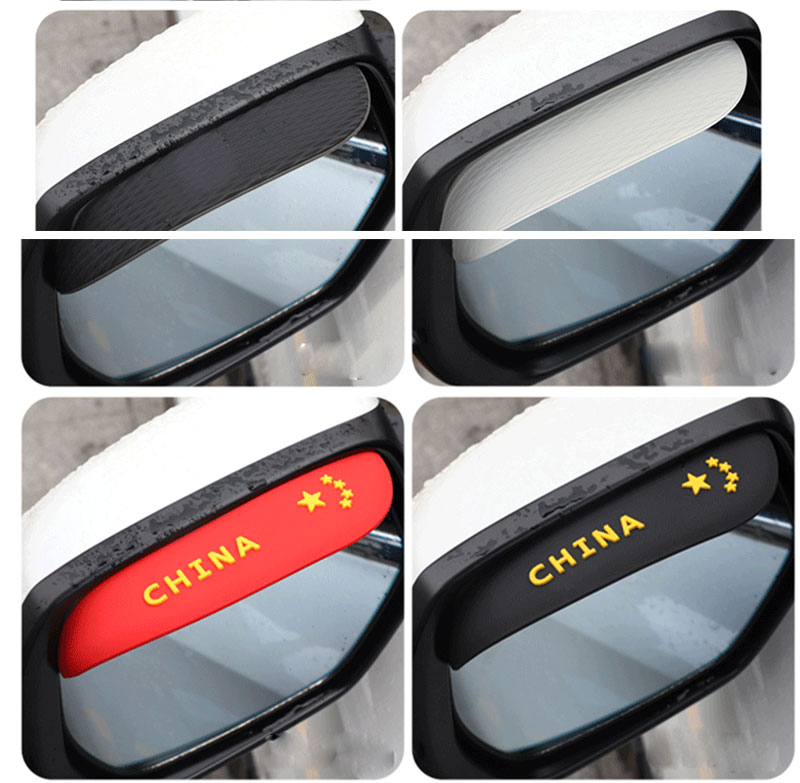 1Pair Auto Stickers Universal Car Rearview Mirror Rainshield Cute Cartoon Rain Eyebrow Car Mirrors Accessories