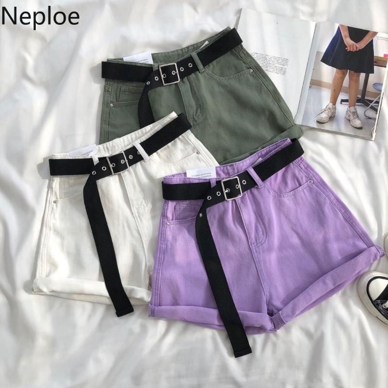 Neploe Fashion Belt Women Jeans Bottoms Korean Causal Solid Wide Leg Short Feminimos 2020 Summer High Waist Women Shorts 4B264, Green
Neploe Fashion Belt Women Jeans Bottoms Korean Causal Solid Wide Leg Short Feminimos 2020 Summer High Waist Women Shorts 4B264, Green