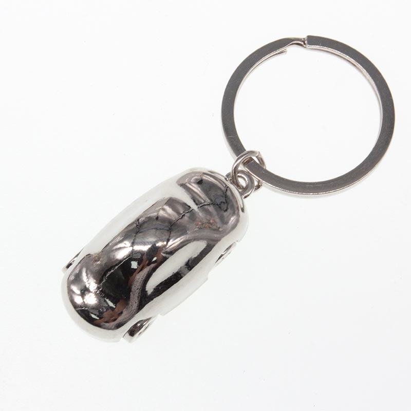wholesale custom stainless steel 3d car shaped metal keychain 925 sterling silver cool mens keyrings jewelry