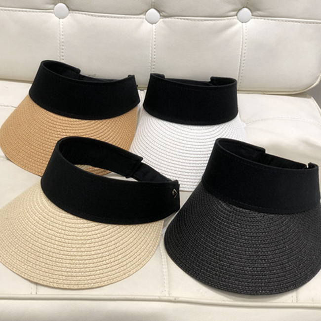 Woman Solid Straw Visor Cap Fashion Lady Sunscreen Hats Causal Sport Tennis Cap Travel Sunscreen Beach Sun Hat LT-TTA584, Beige
Woman Solid Straw Visor Cap Fashion Lady Sunscreen Hats Causal Sport Tennis Cap Travel Sunscreen Beach Sun Hat LT-TTA584, Beige