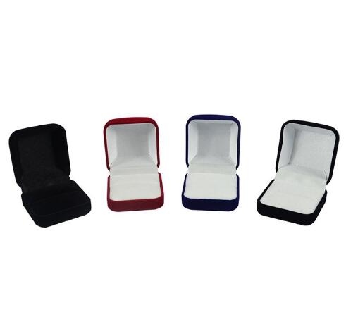 Jewelry Display Box Red Black Blue Blocked Ring Jewelry Organizer Box Ring Package Storage Gift Box 5*5.8*3.5CM GB1503