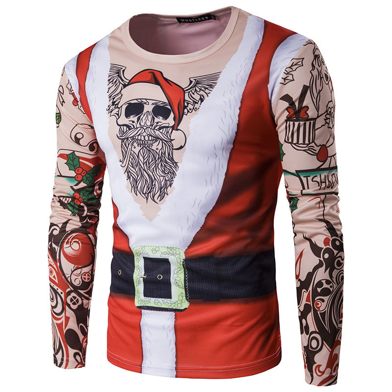 Fake Two Pieces 3D Christmas Print Men T Shirt 2017 Santa Claus Tee Shirt Homme Harajuku Hip Hop Funny Camisetas Slim Top Tees WGTX181, Red
Fake Two Pieces 3D Christmas Print Men T Shirt 2017 Santa Claus Tee Shirt Homme Harajuku Hip Hop Funny Camisetas Slim Top Tees WGTX181, Red